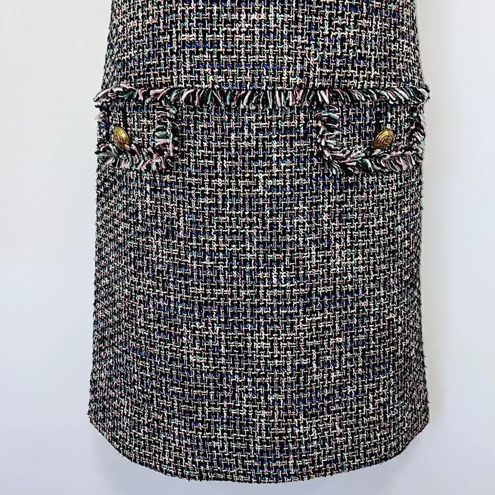 J Crew J.Crew Dress Multi Color Tweed Size 8 NWOT